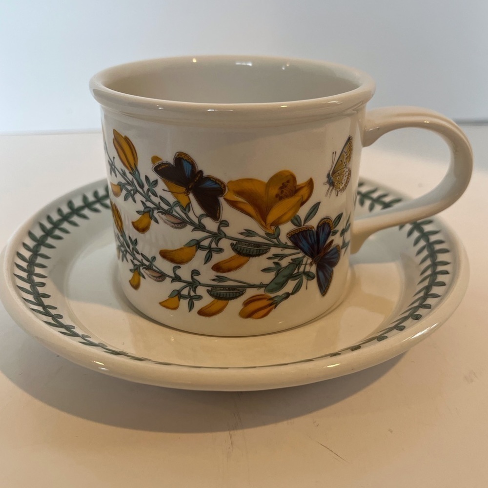 Portmeirion Botanic Gardens Large Breakfast Cup and Saucer Vintage